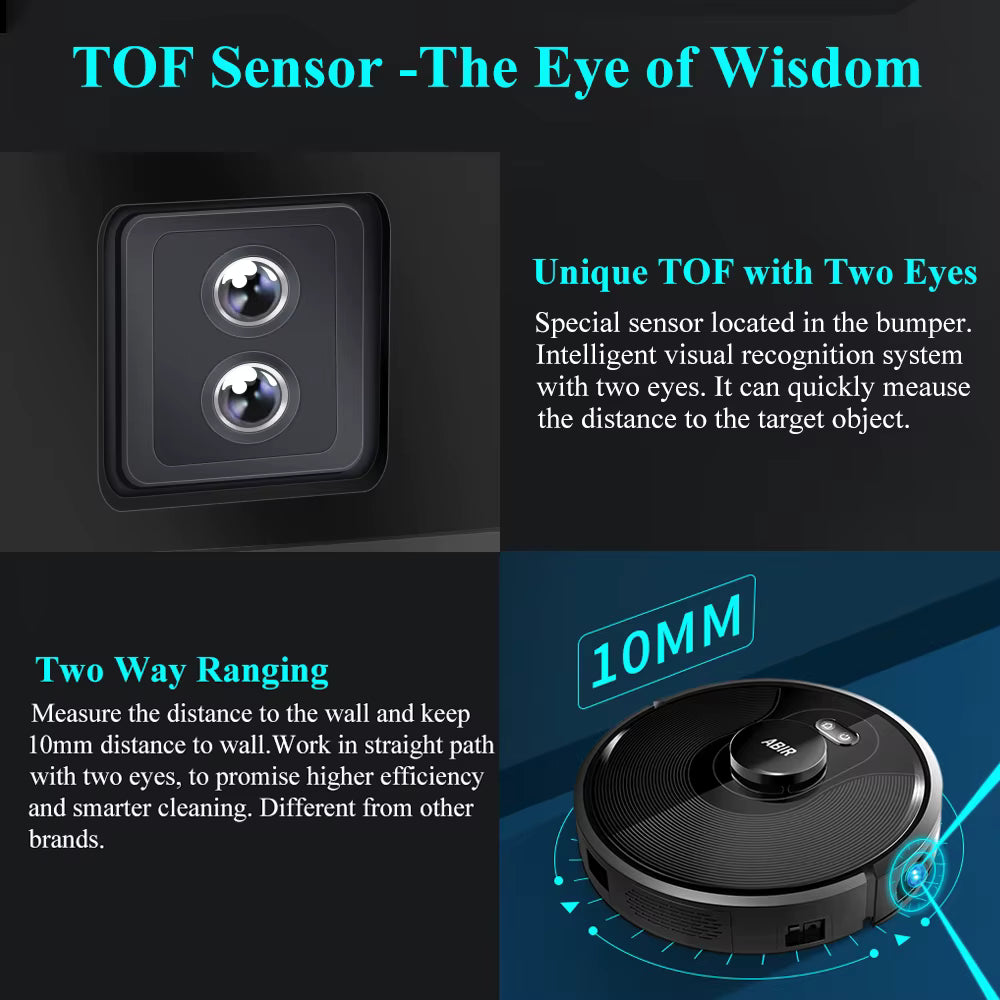 X8 Robot Vacuum Cleaner ,Laser System, Multiple Floors Maps, Zone Cleaning,Restricted Area Setting for Home Carpet Cleaning