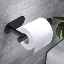 Adhesive Toilet Paper Holder Stainless Steel Tissue Hanger Waterproof Toilet Paper Stand Bathroom Accessories Paper Towels Hold