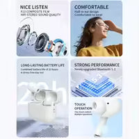 UEESFIT A5 TWS Bluetooth Earphones HiFi Sound Headphones Headset True Wireless Bluetooth Earphones ANC Noise Canceling Earbuds