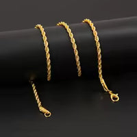 New Simple Classic Rope Chain for Men Women Necklace Casual Punk Stainless Steel Figaro Twisted Cuban Chain Necklace Jewelry