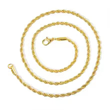 New Simple Classic Rope Chain for Men Women Necklace Casual Punk Stainless Steel Figaro Twisted Cuban Chain Necklace Jewelry