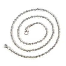 New Simple Classic Rope Chain for Men Women Necklace Casual Punk Stainless Steel Figaro Twisted Cuban Chain Necklace Jewelry