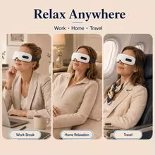 Smart Eye Massager with Heat Compression, Vibration Massage, Foldable Eye Care Device, 1200mAh Rechargeable Eye Relaxation Mask